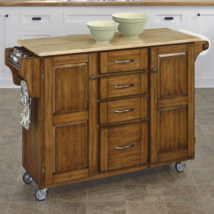 Red Barrel Studio® Littrell Solid Wood Kitchen Island & Reviews Wayfair